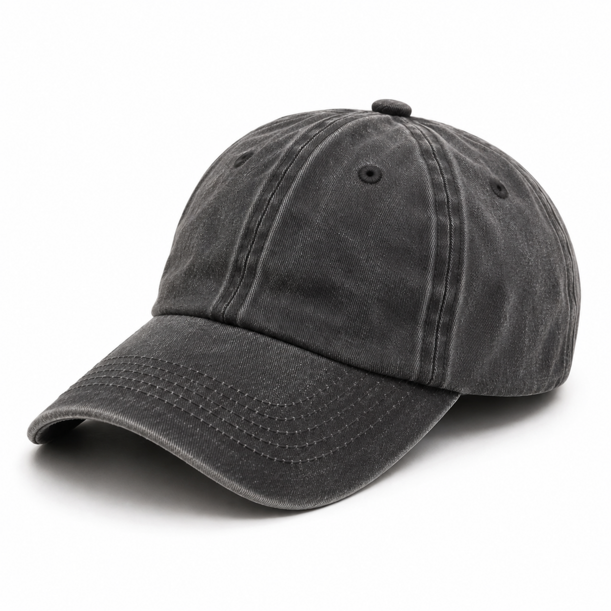 Vintage Washed Baseball Cap – Black