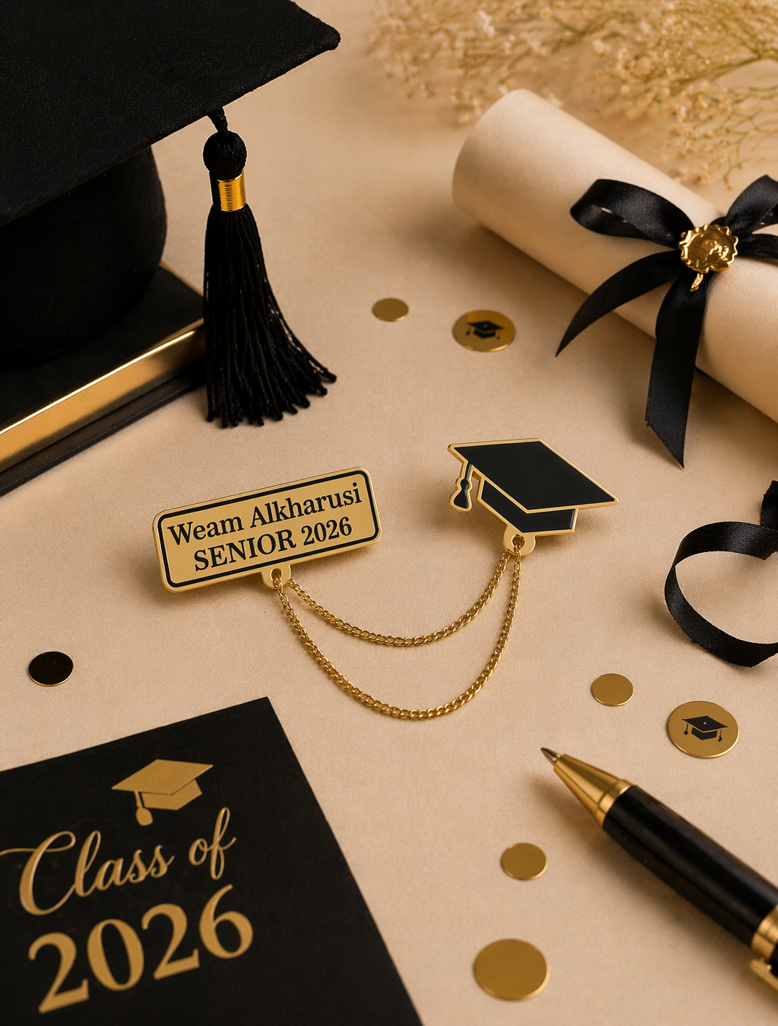 Senior Badge Golden desgin