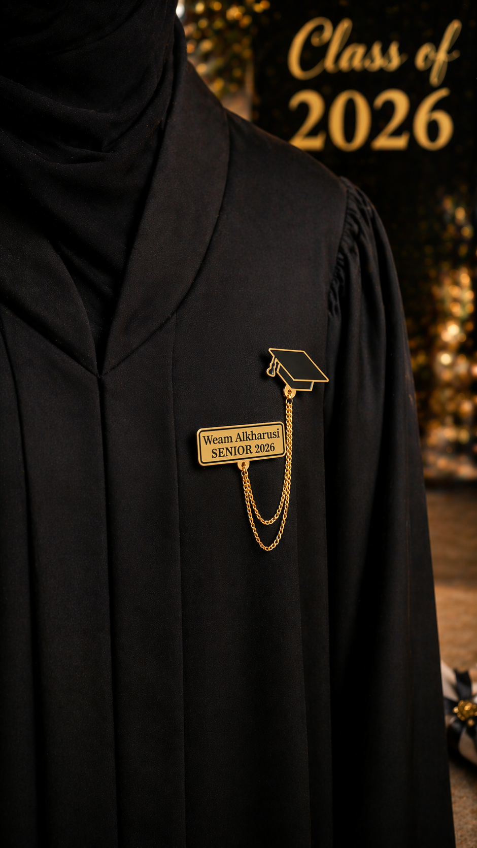 Senior Badge Golden desgin