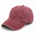 Vintage Washed Baseball Cap – Burgundy Pink