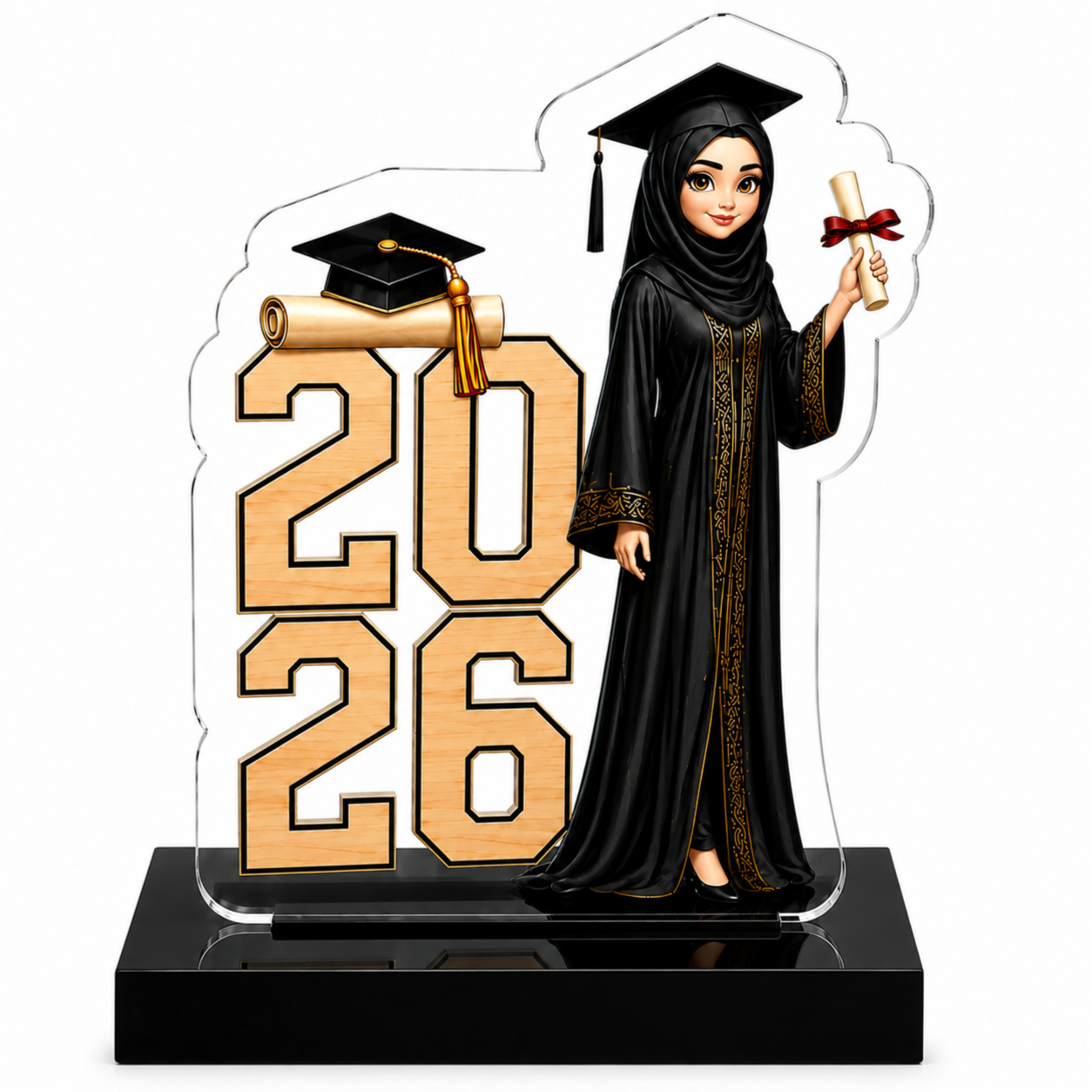 Graduation Acrylic Stand 2026 – Custom Name Design