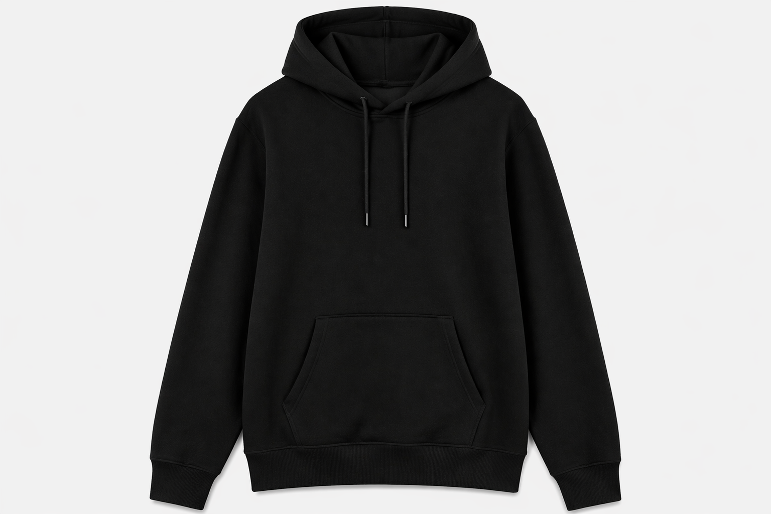 plain black hoodie
