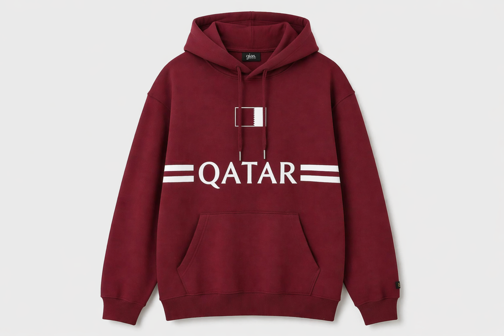 Qatar hoodie maroon