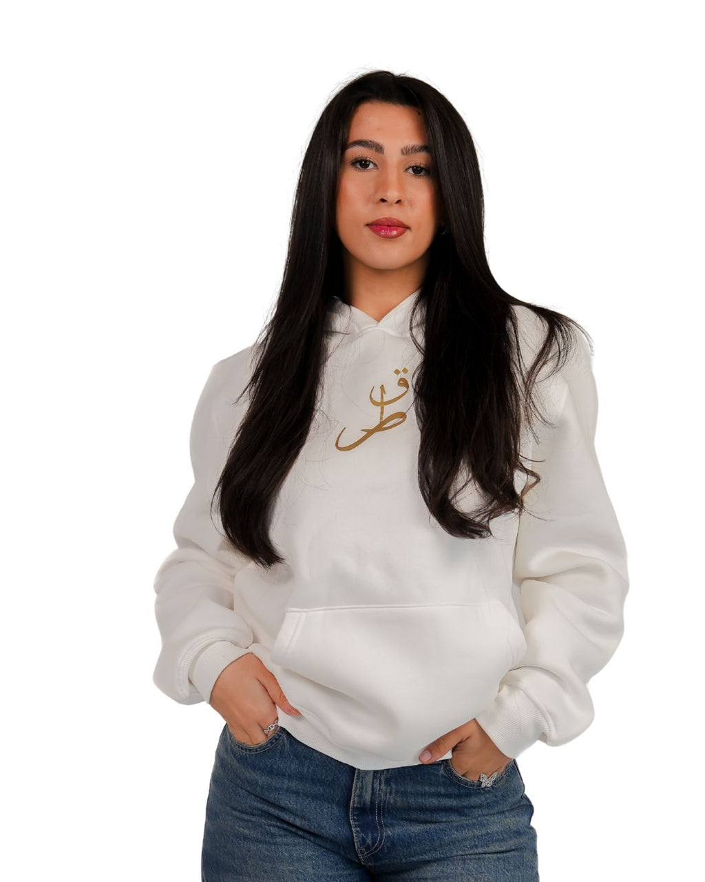 Qatar Hoodie - Stamp Design White