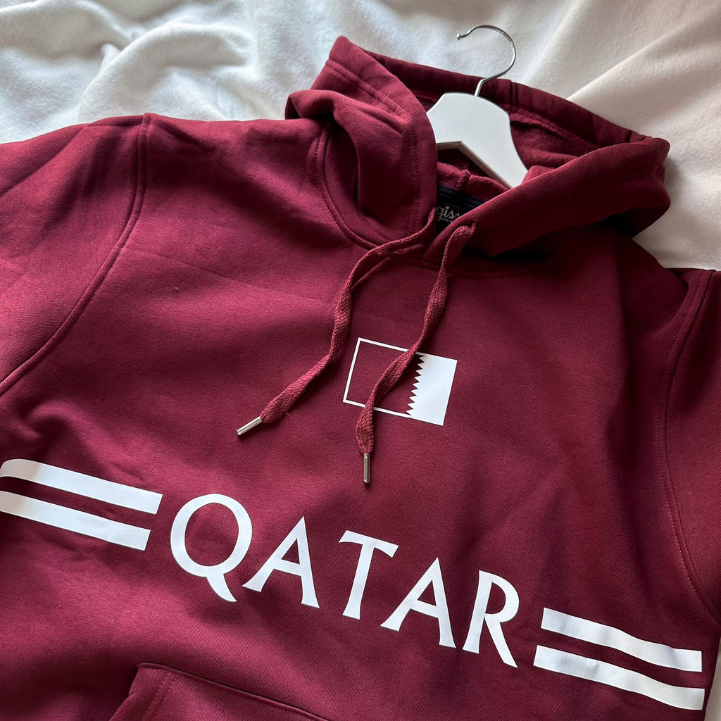 Qatar hoodie maroon