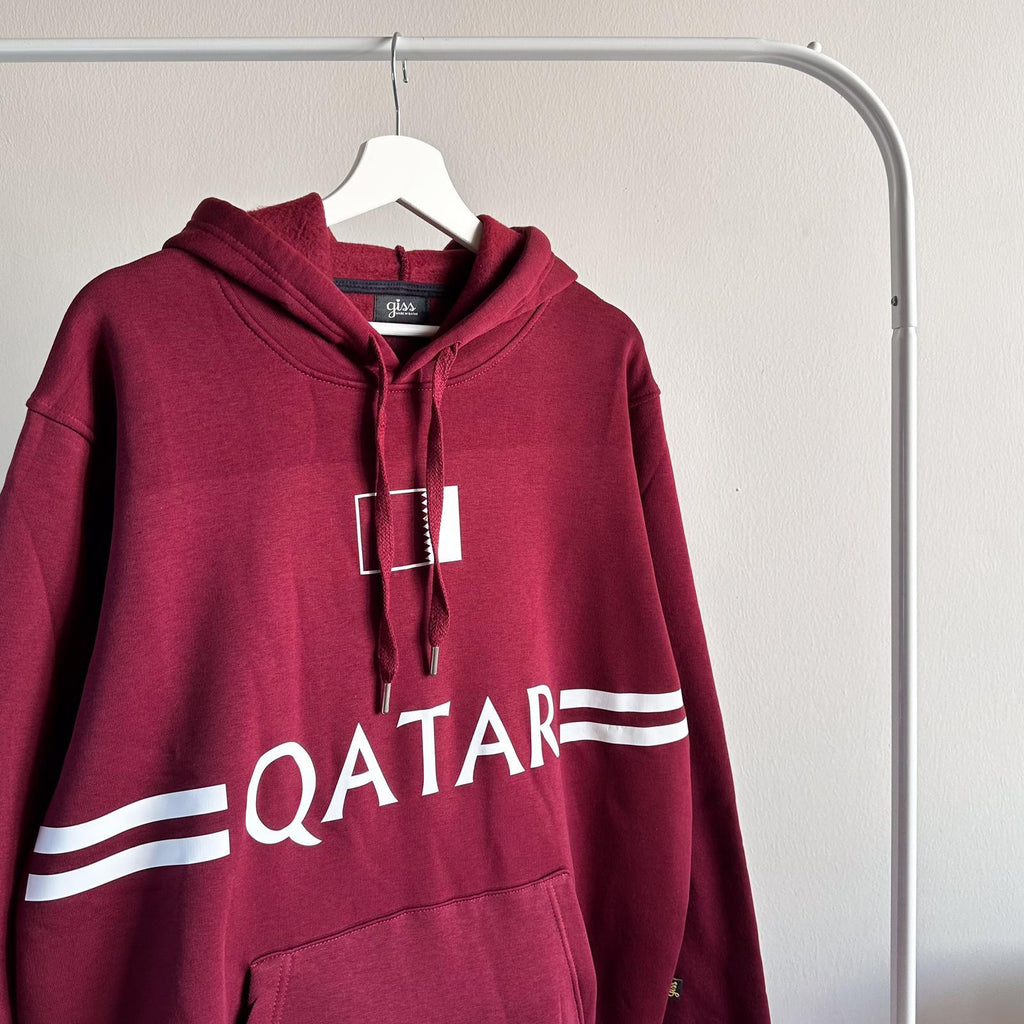Qatar hoodie maroon