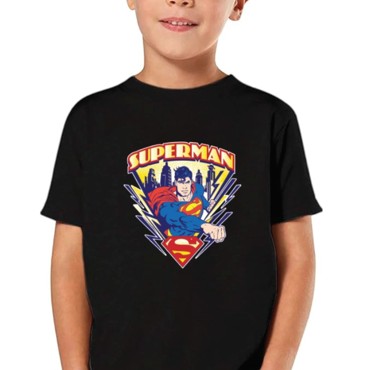 Superman T-shirt Black - Kids Unisex
